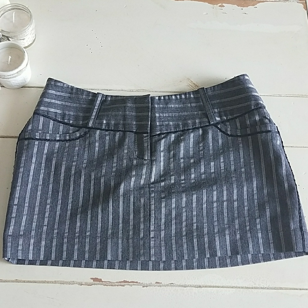 Guess Pinstripe Mini Skirt